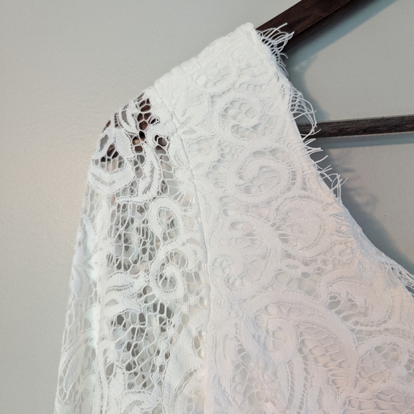 Lulu's Way To Be Loved White Lace Long Sleeve Maxi Dress - Picture 5 of 12